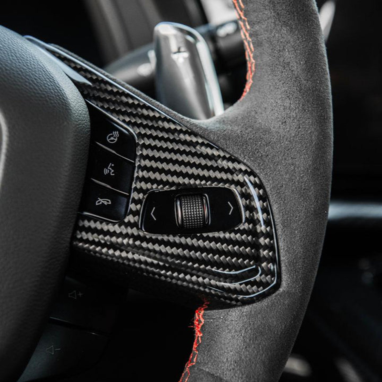 EOS Steering Wheel Button Trim - Carbon Fiber - C8 Corvette