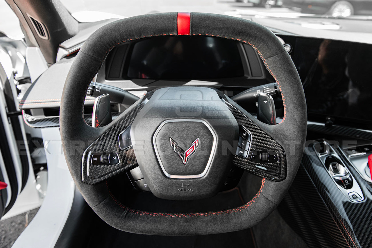 EOS Steering Wheel Button Trim - Carbon Fiber - C8 Corvette