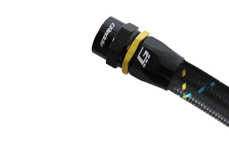 GReddy AN12 STRAIGHT HOSE END SWIVEL BLACK/GOLD ANODIZED - 12801200 Photo - Primary