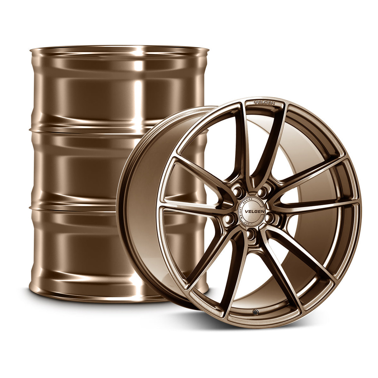 Velgen VF5 Wheel Kit 19x11 / 19x11.5 Gloss Bronze - 2016-2020 Ford Mustang S550 GT350