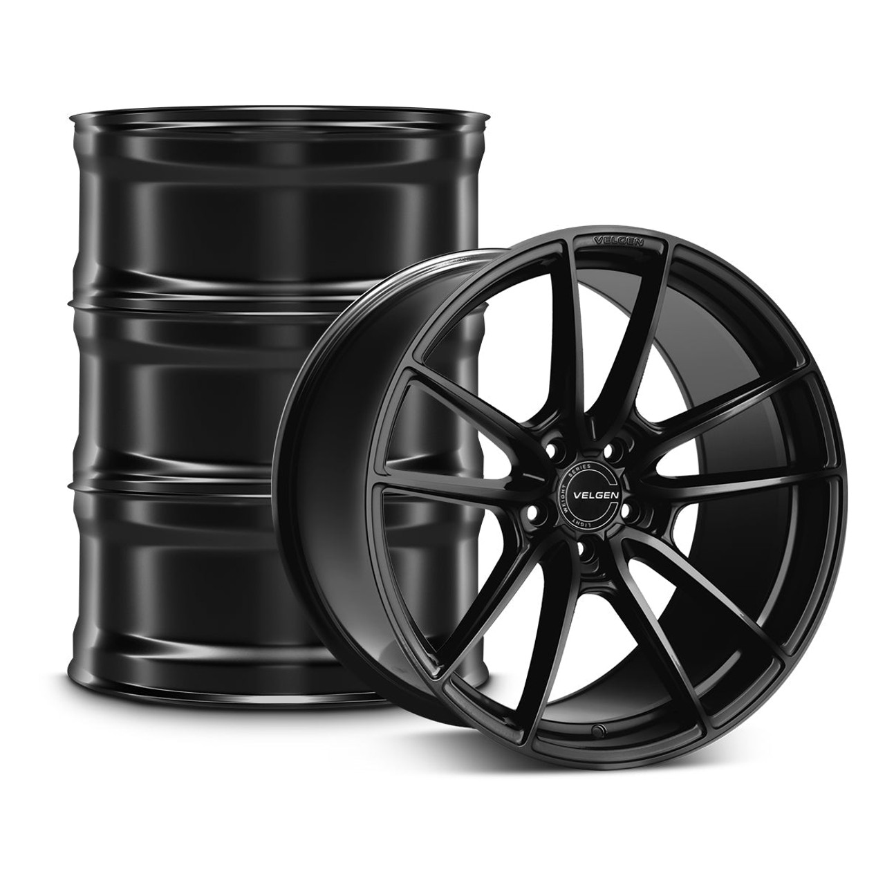 Velgen VF5 Wheel Kit 20x10 / 20x11 Satin Black - 2015-2024 Ford Mustang S550 / S650