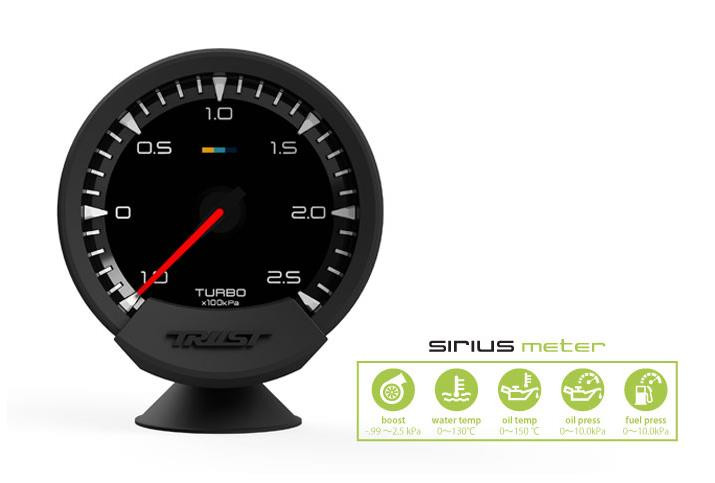 GReddy Sirius Meter - Turbo Boost 74mm Analog Display Gauge (w/Boost Sensor & Harness Set) - 16001730 Photo - Primary