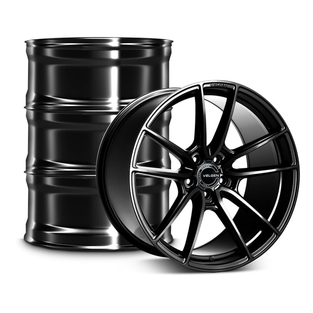 Velgen VF5 Wheel Kit 19x10 / 20x12 Gloss Black - 14-19 Chevrolet Corvette GS / Z06