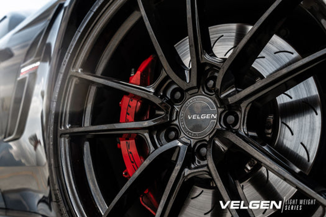 Velgen VF5 Wheel Kit 19x10 / 20x12 Gloss Black - 14-19 Chevrolet Corvette GS / Z06