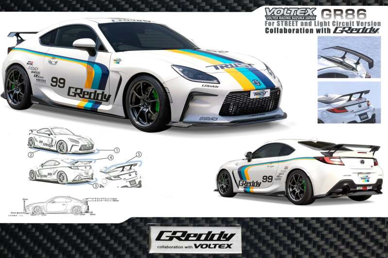 GReddy 2022+ Subaru BRZ X VOLTEX Aero Kit Front Under Spoiler FRP - 17060232 Photo - Close Up