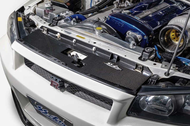 GReddy Garage 99-02 Nissan Skyline GT-R Carbon Cooling Panel R34 - 44883114 Photo - Close Up