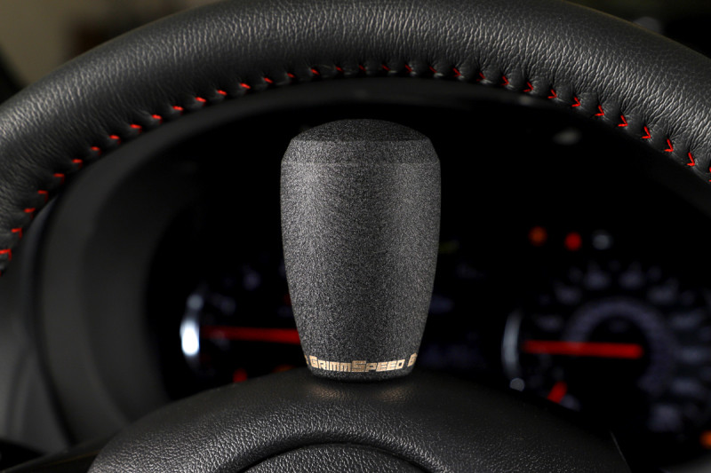 GrimmSpeed Shift Knob Stainless Steel - Subaru 5 Speed and 6 Speed Manual Transmission - Black - 380001