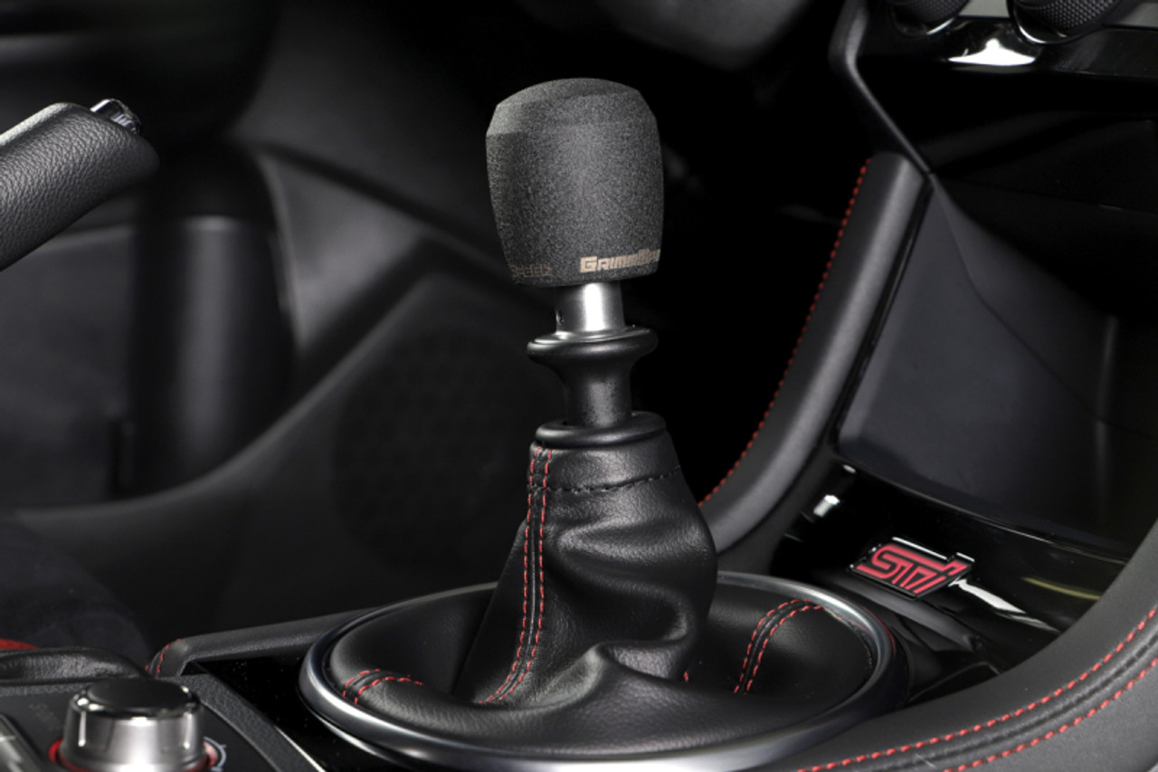 GrimmSpeed Stubby Shift Knob Stainless Steel Black - M12x1.25 - 380002