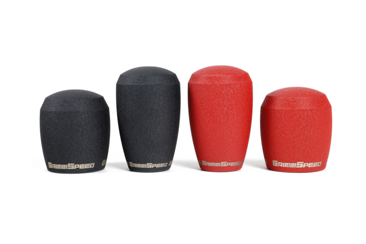 GrimmSpeed Stubby Shift Knob Stainless Steel Red - M12x1.25 - 380003