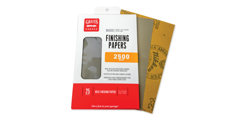 Griots Garage BOSS Finishing Papers - 2500g - 5 .5in x 9in (25 Sheets) - B2525