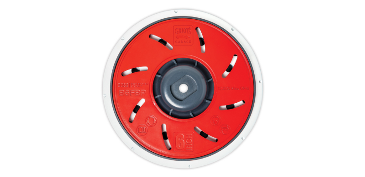 Griots Garage BOSS 6in Fanned Orbital Backing Plate - B6FBP