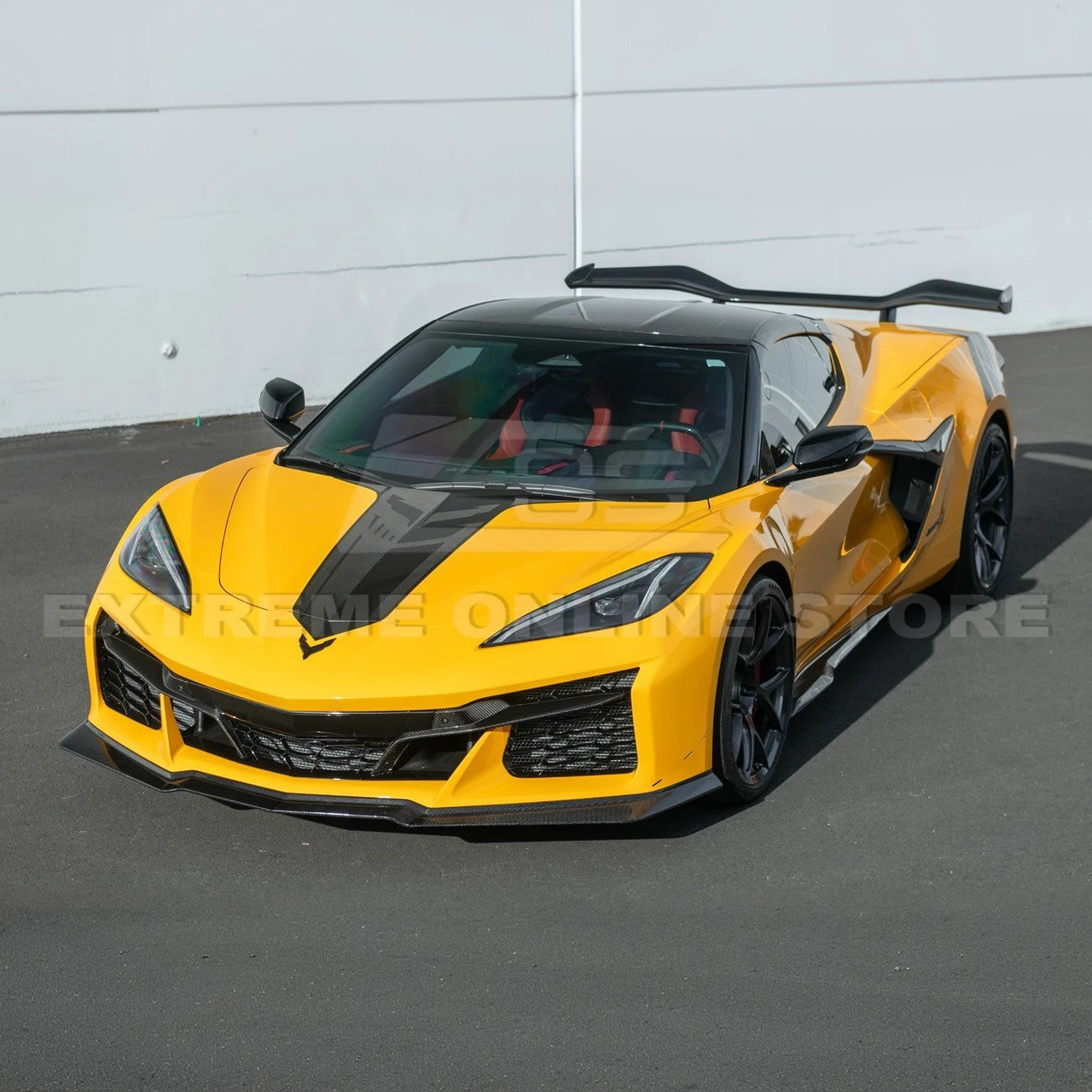 EOS Z07 Style Carbon Fiber Front Splitter - C8 Corvette Z06
