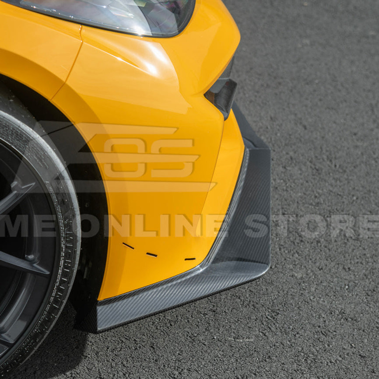 EOS Z07 Style Carbon Fiber Front Splitter - C8 Corvette Z06