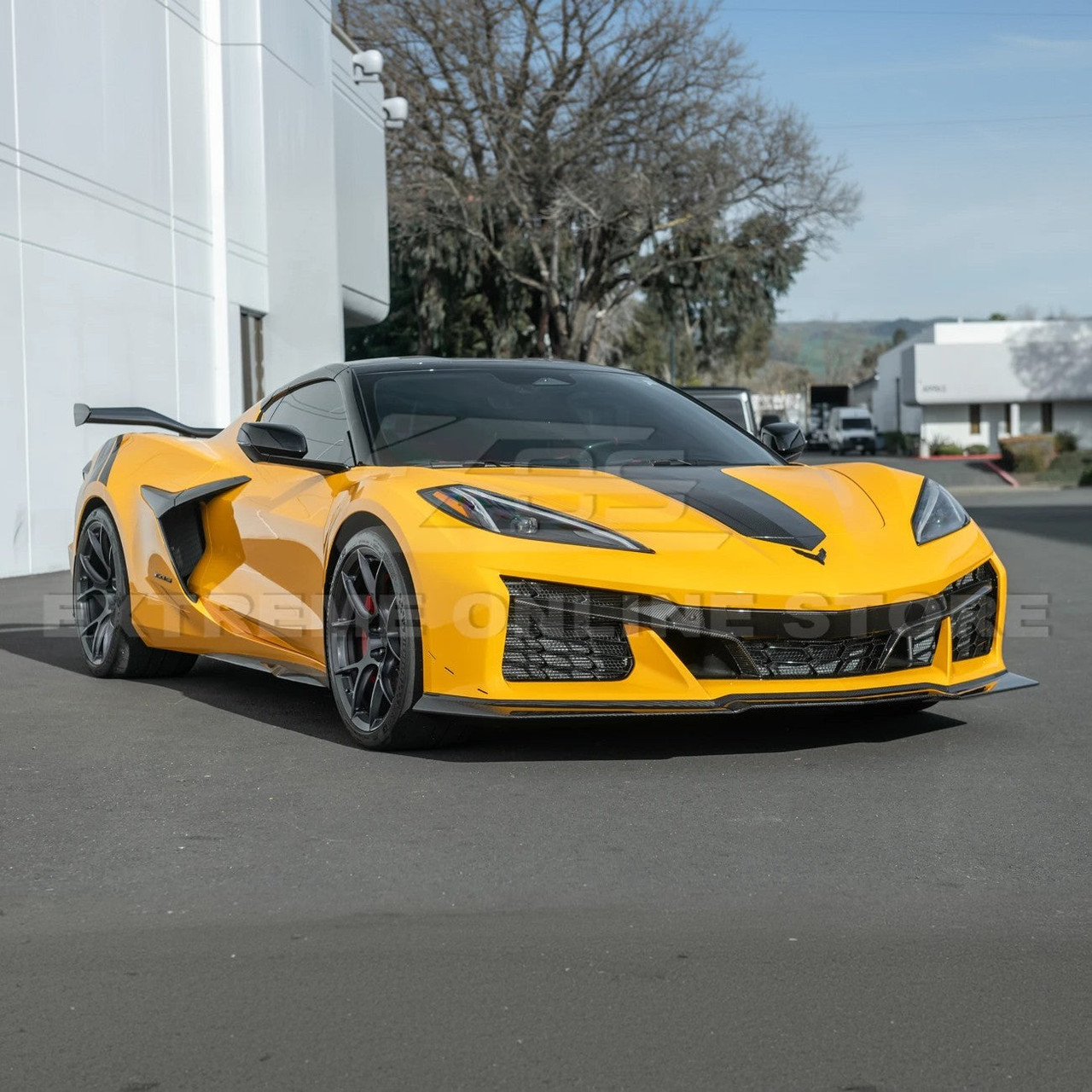 EOS Z07 Style Carbon Fiber Front Splitter - C8 Corvette Z06