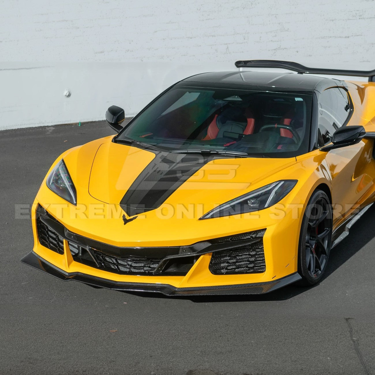 EOS Z07 Style Carbon Fiber Front Splitter - C8 Corvette Z06