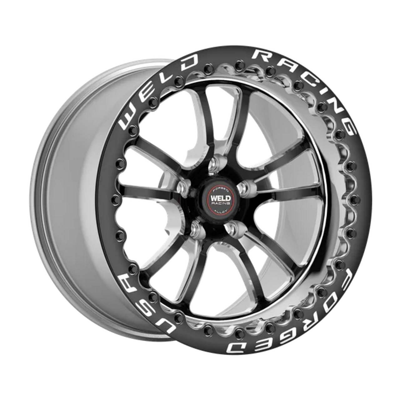 Weld Wheels S70 Beadlock Black 18x12 Rear Wheel - C7 Corvette w. Carbon Brakes
