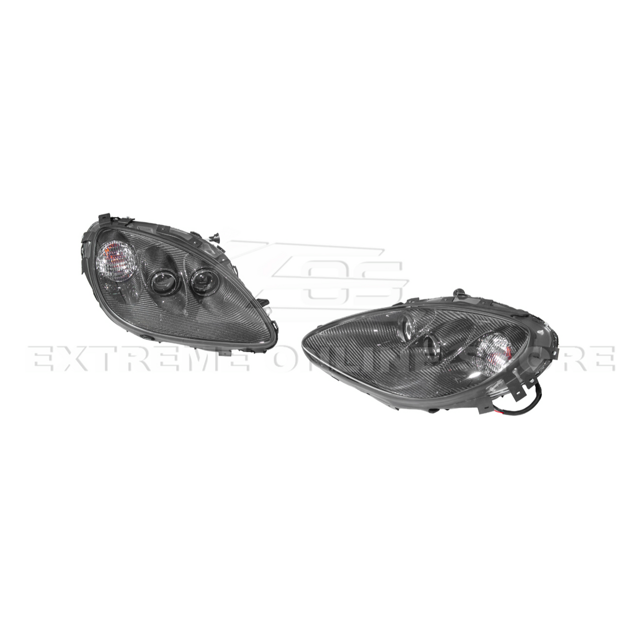 EOS HID Headlights - Carbon Fiber Housing - 05-13 C6 Corvette Base / GS / Z06 / ZR1 (LIGHT-1099-BKCF_VENT-1098-BKCF)