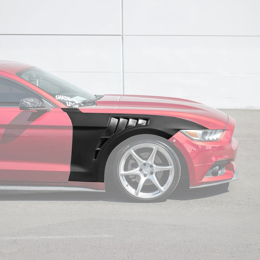 EOS GTD Style Front Vented Fenders - 15-17 Ford Mustang S550 (FENDER-1247-ALU)