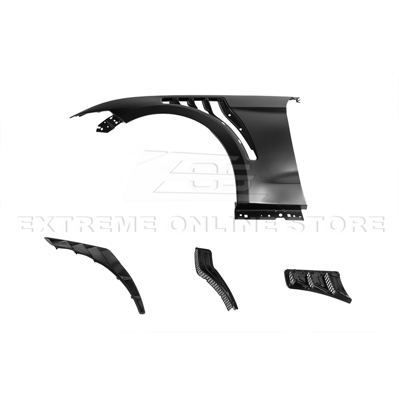 EOS GTD Style Front Vented Fenders - 15-17 Ford Mustang S550