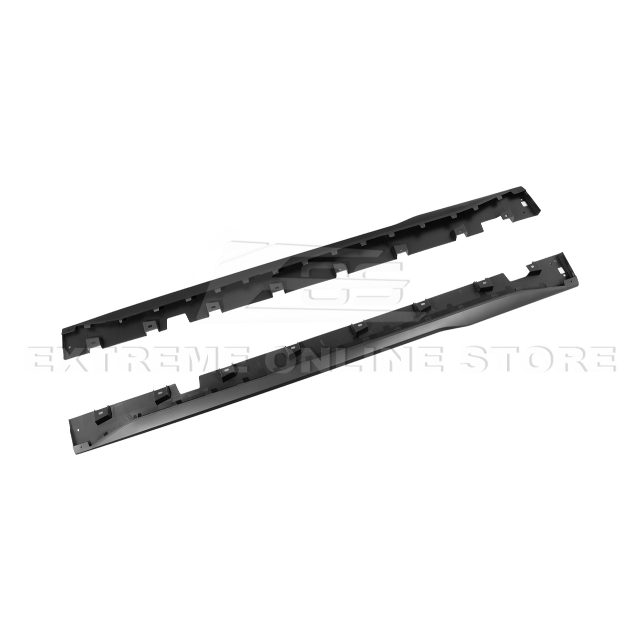EOS Side Skirt Extension - Matte Black - 15-23 Ford Mustang S550 (SS-1248-ABS)