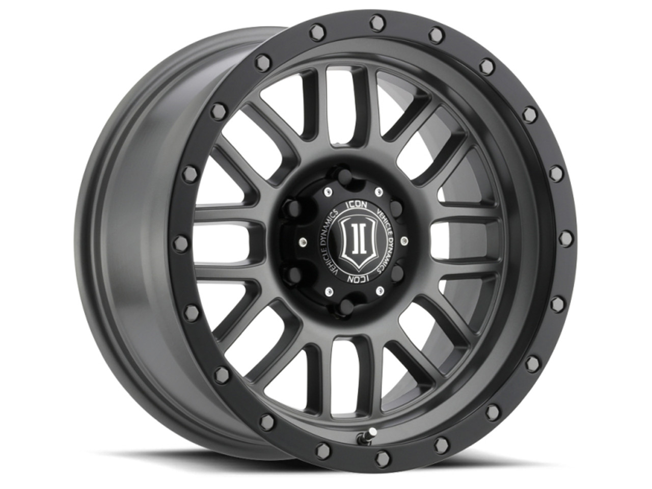 ICON Alpha 17x8.5 5x5 0mm Offset 4.75in BS 71.5mm Bore Titanium Wheel - 1217857347TT