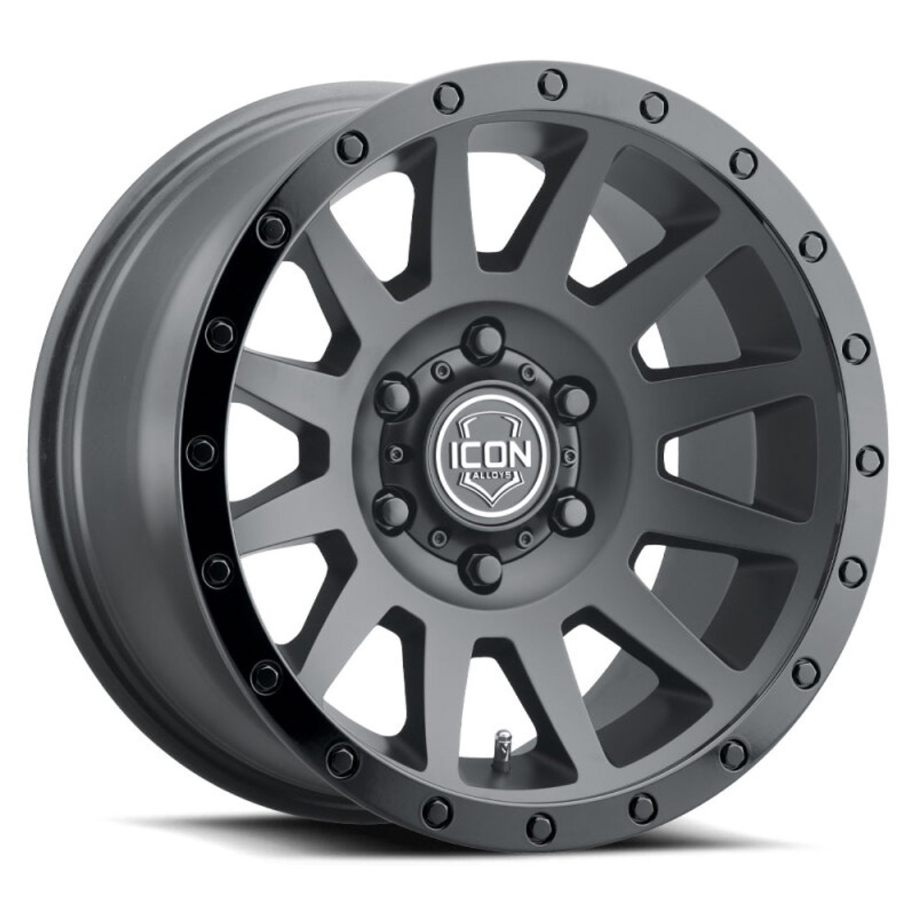 ICON Compression 18x9 6x135 6mm Offset 5.25in BS 87.1mm Double Black Wheel - 2018906352DB