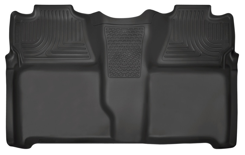 Husky Liners 07-13 Chevy Silverado 1500/2500HD Crew Cab PU Weatherbeater Black 2nd Seat Floor Liner - 19201