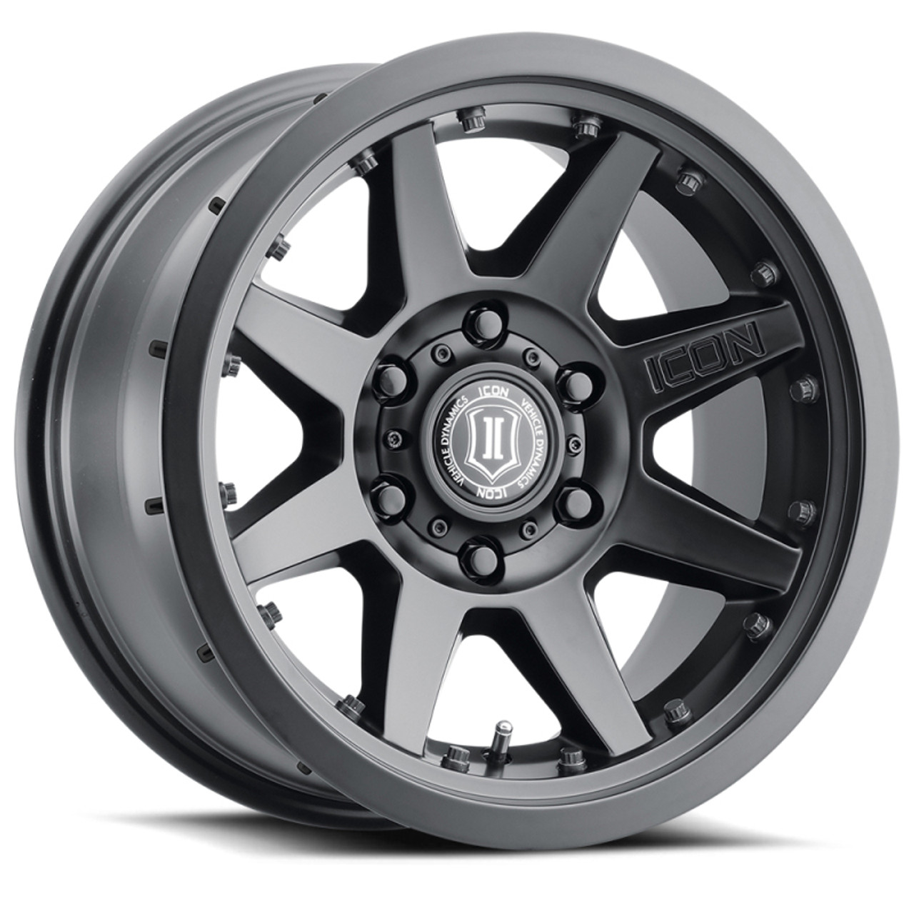 ICON Rebound Pro 17x8.5 5x4.5 0mm Offset 4.75in BS 71.5mm Bore Satin Black Wheel - 21817856547SB