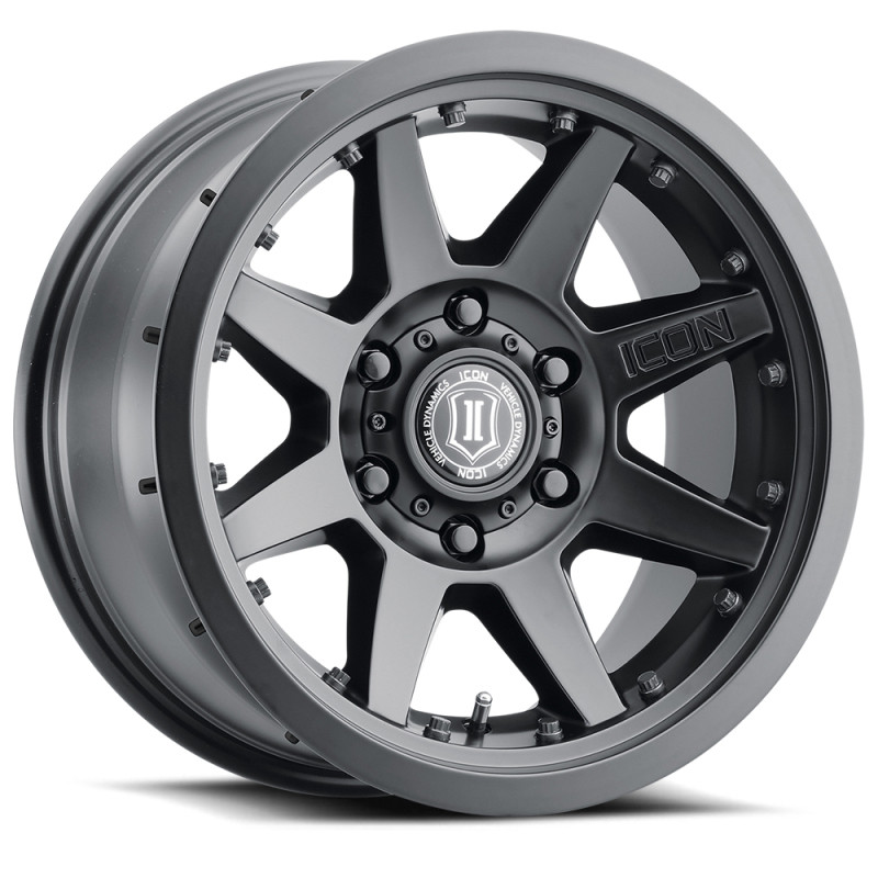 ICON Rebound Pro 17x8.5 5x5 -6mm Offset 4.5in BS 71.5mm Bore Satin Black Wheel - 21817857345SB