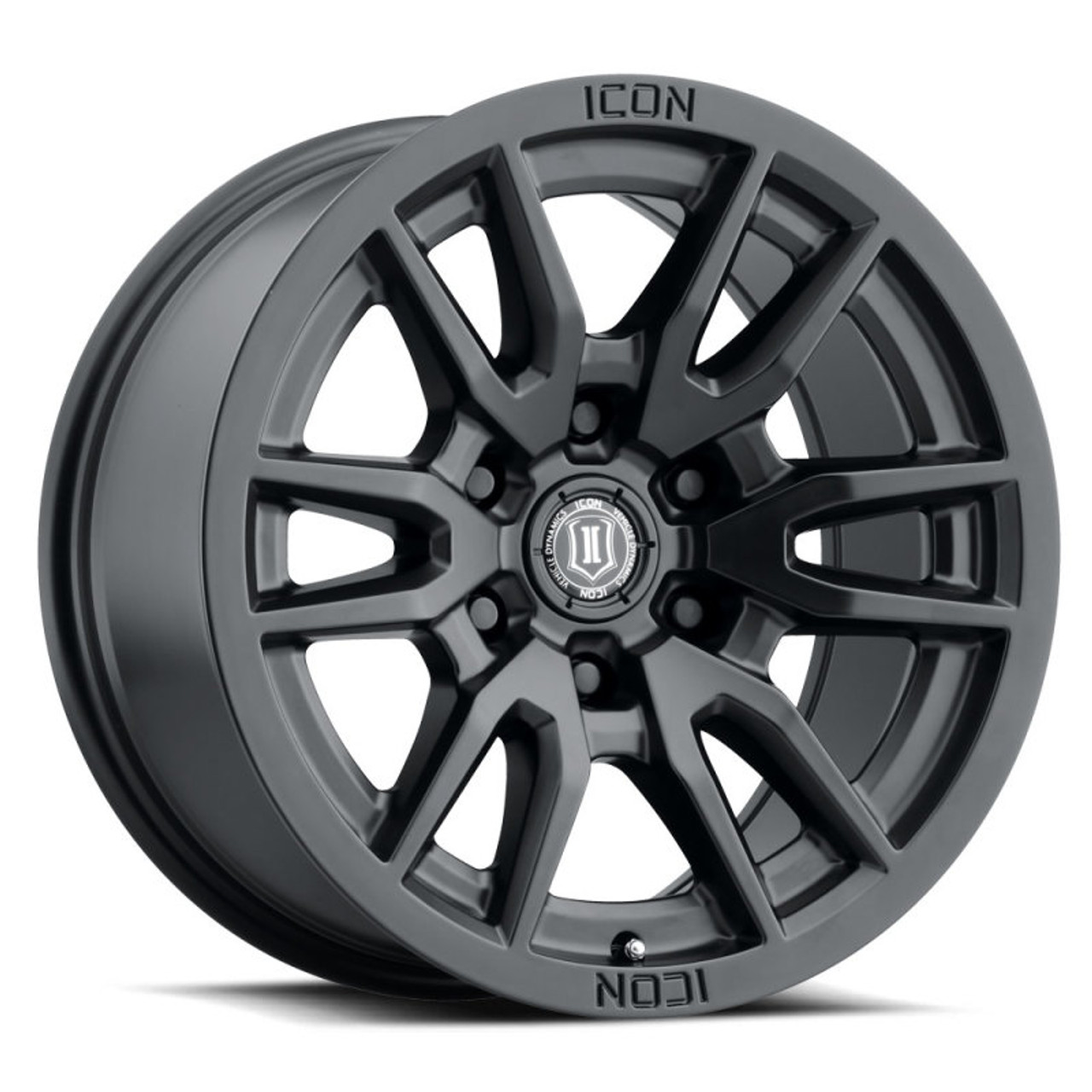 ICON Vector 6 17x8.5 6x135 6mm Offset 5in BS 87.1mm Bore Satin Black Wheel - 2417856350SB