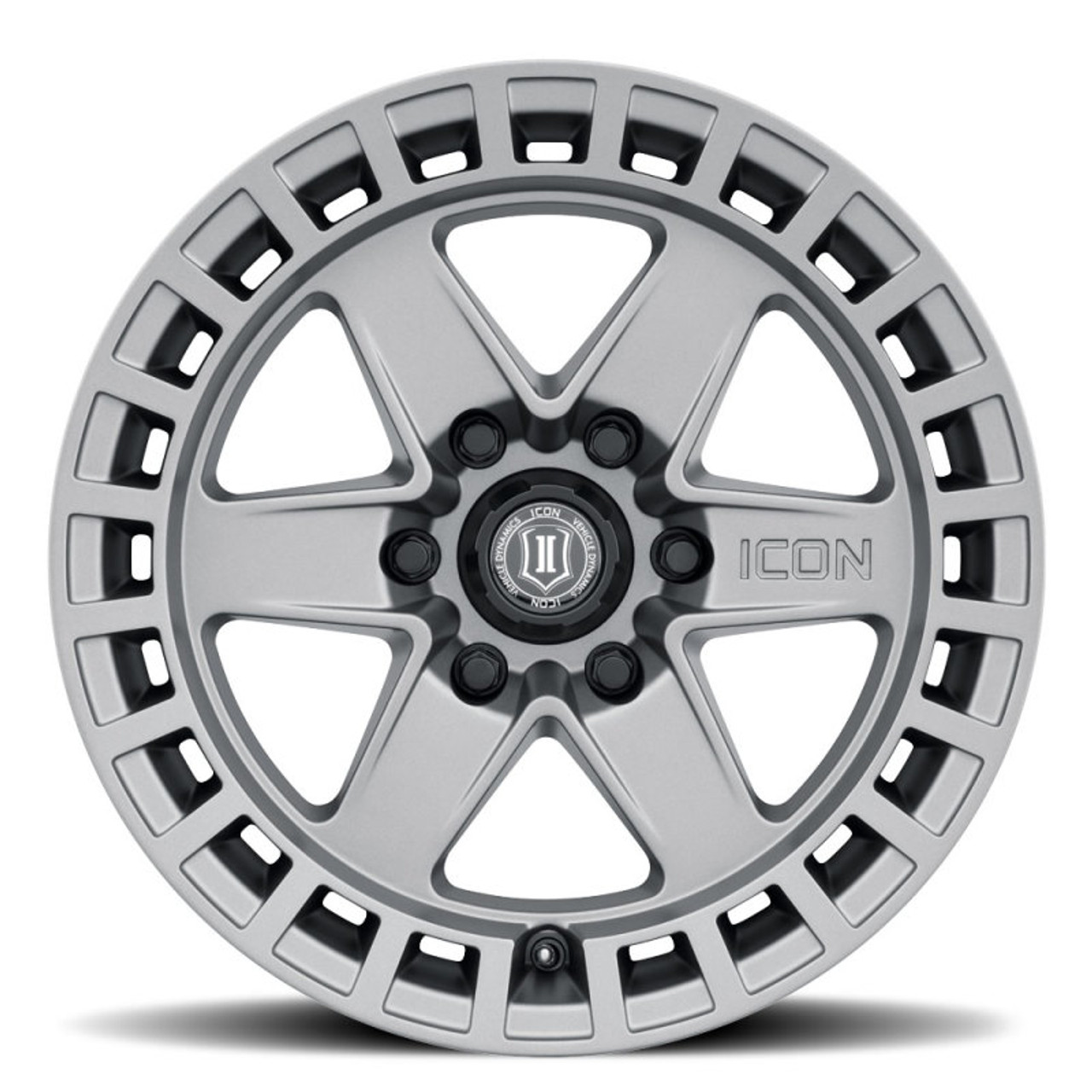 ICON Raider 17x8.5 6x5.5 0mm Offset 4.75in BS Titanium Wheel - 3417858347TT