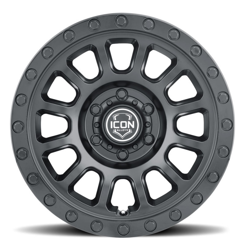 ICON Hulse 17 X 8.5 5 X 5 6mm Offset 4.5in BS Double Black - 8017857345DB