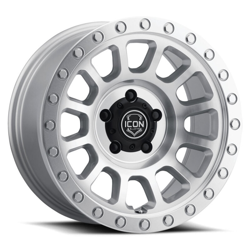 ICON Hulse 18x9 5x5 -12mm Offset 4.5in BS Silver Machined - 8018907345SM Photo - Primary