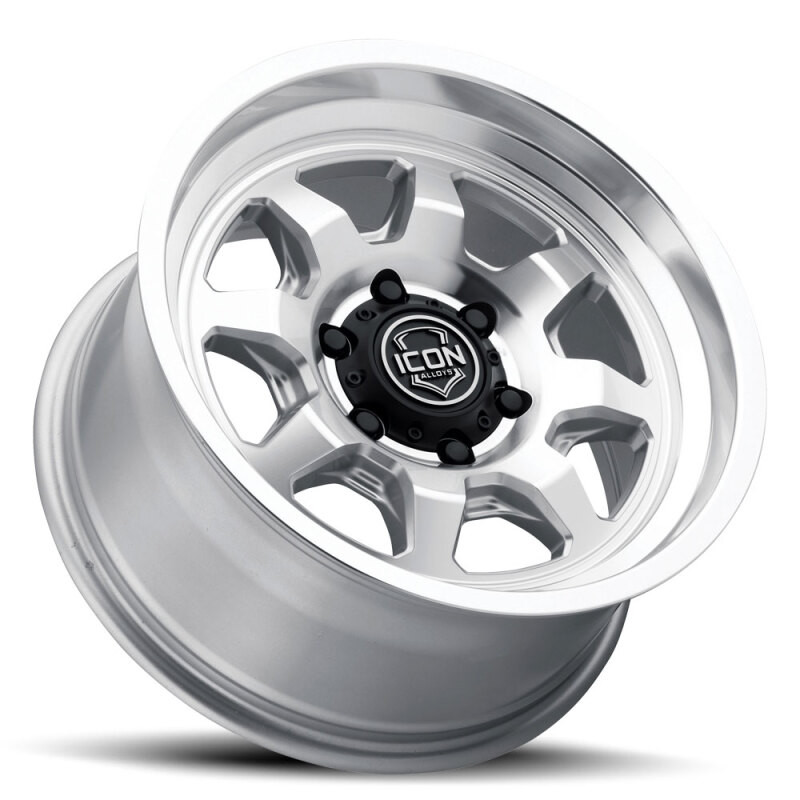 ICON Nuevo 17x8.5 / 6x135 / 6mm Offset 5in BS - Silver Machined - 8117856350SM
