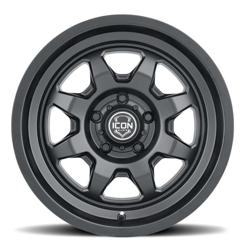 ICON Nuevo 17 X 8.5 5 X 5 6mm Offset 4.5in BS Satin Black - 8117857345SB