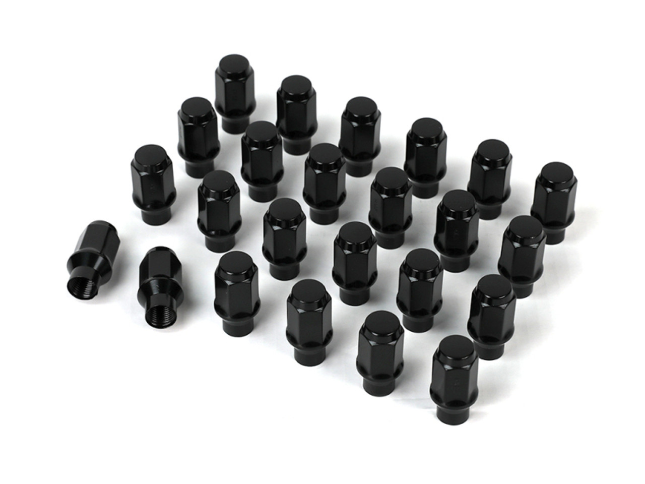 ICON Alloys Lug Nut Kit Black - 14x1.5 - 24 Lug Nuts w/ Custom Shank - 89141524B-ET