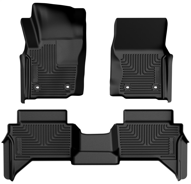 Husky Liners 2024 Toyota Tacoma CC/DC (Manual Trns) Weatherbeater Front & 2nd Seat Floor Liner - Blk - 94291