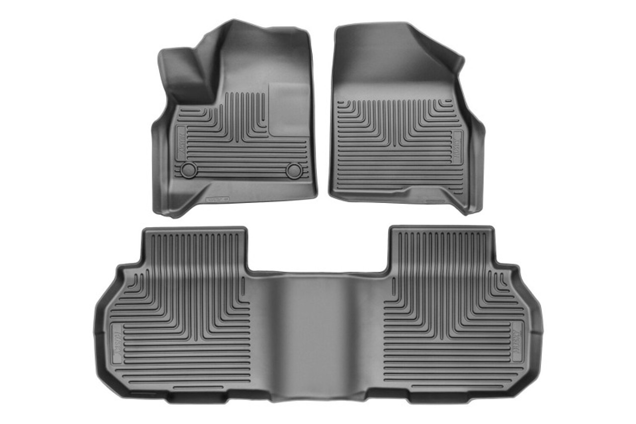 Husky Liners 24-25 Chevrolet Traverse Weatherbeater Front & 2nd Seat Floorliner (3pc Set) - Blk - 95321