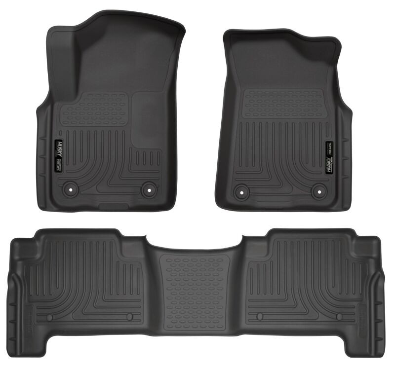 Husky Liners 2019+ Infiniti QX80/2019+ Nissan Armada Weatherbeater Black Fnt & 2nd Seat Floor Liners - 95671