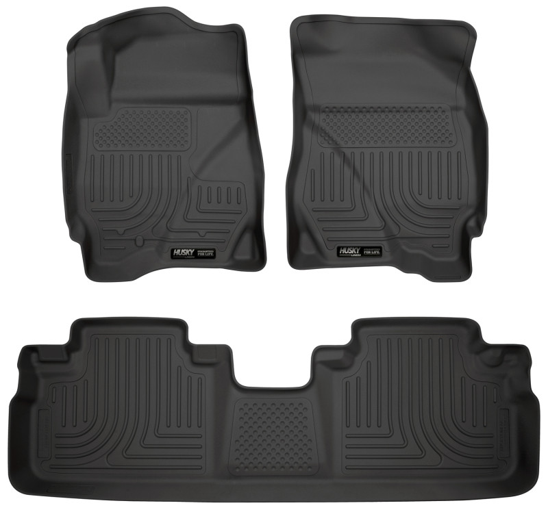 Husky Liners 09-12 Ford Escape/Mazda Tribute (Base/Hybrid) WeatherBeater Combo Black Floor Liners - 98351