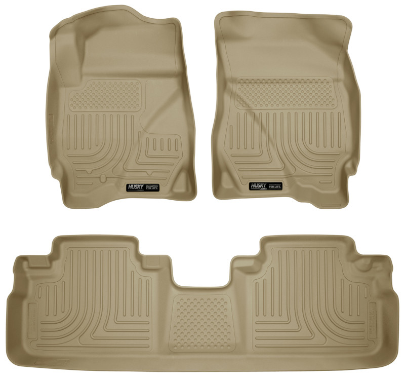 Husky Liners 09-12 Ford Escape/Mazda Tribute (Base/Hybrid) WeatherBeater Combo Tan Floor Liners - 98353