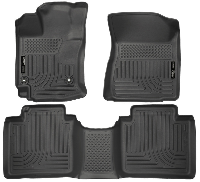 Husky Liners 15 Toyota Venza WeatherBeater Front & Second Row Tan Floor Liners Black - 98661