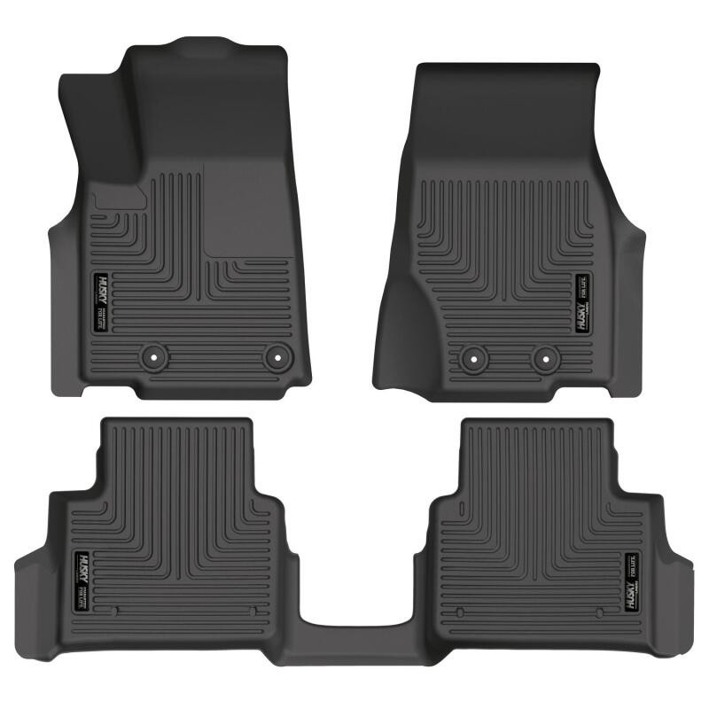 Husky Liners 21-23 Jeep Grand Cherokee L 2nd Row Bucket Seats WeatherBeater Floor Liner (Black) - 99181