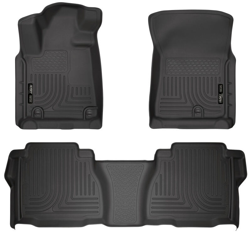 Husky Liners 14 Toyota Tundra Weatherbeater Black Front & 2nd Seat Floor Liners - 99581