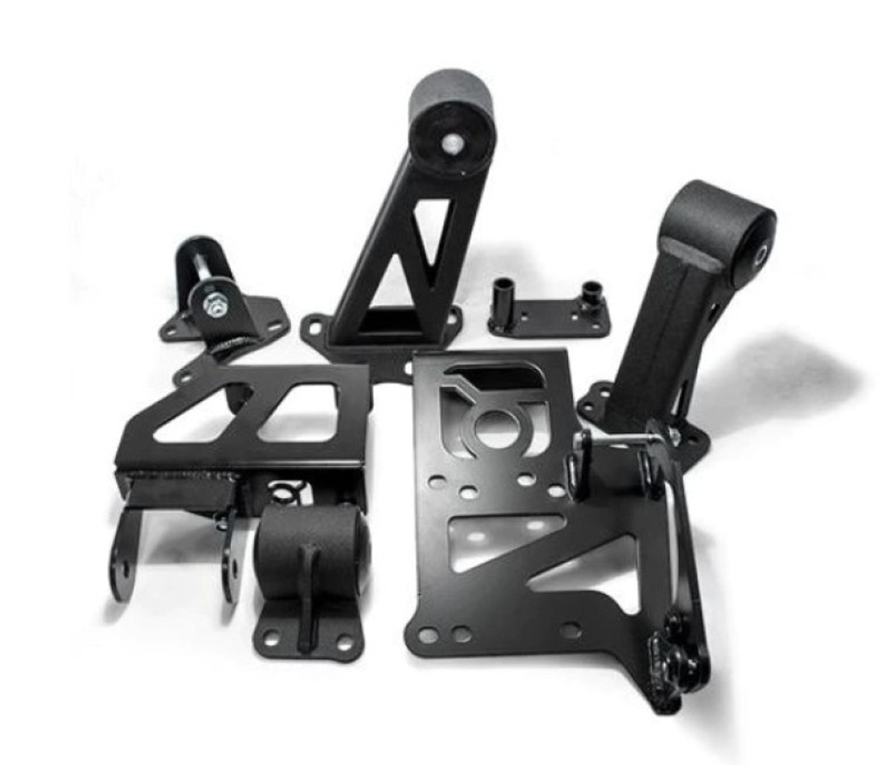 Innovative 94-01 Integra J-Series Black Steel Mounts 95A Bushings (w/ Alt. Relocation Bracket) - 80150-95A
