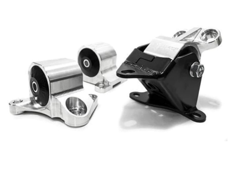Innovative 96-00 Civic B/D Series Black Aluminum Mounts Solid Bushings (2 Bolt) - B10050-SOLID-BA