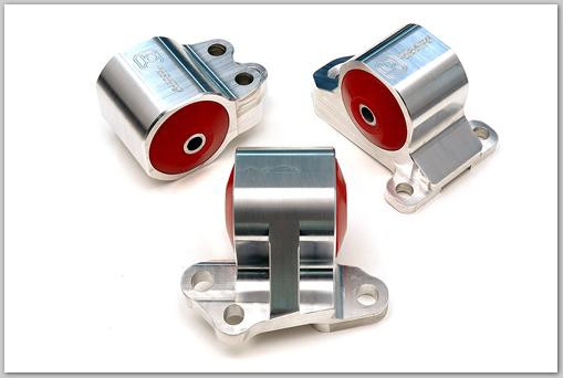 Innovative 92-95 Civic B/D Series Black Aluminum Mounts 75A Bushings (3 Bolt) - B10150-75A-BA Photo - Primary