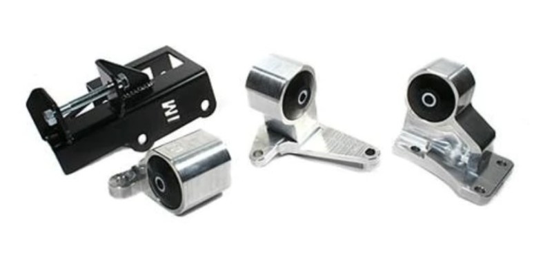 Innovative 92-95 Civic H-Series Black Aluminum Mounts Solid Bushings - B29550-SOLID-BA