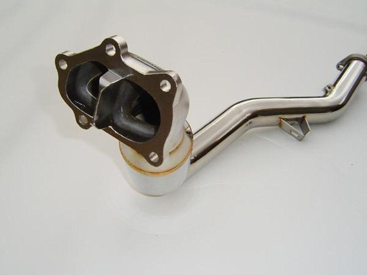 Invidia 02-07 WRX/STi Polished Divorced Waste Gate Downpipe with High Flow Cat - HS05SW1DPC Photo - Primary