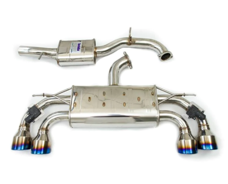 Invidia 18-21 Volkswagen Golf MK7.5 Valved Q300 Rolled Titanium Tip Cat-Back Exhaust - HS17GFR753V4RT